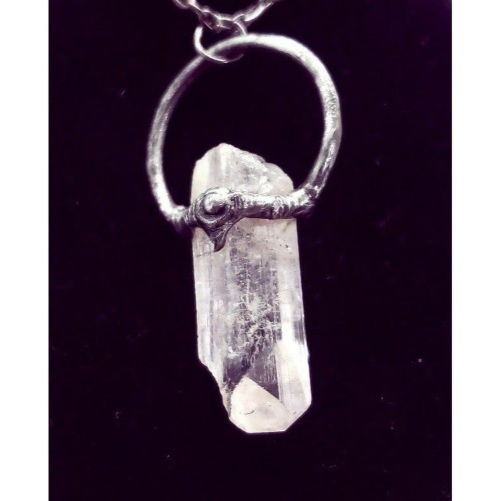 Kunzite crystal necklace